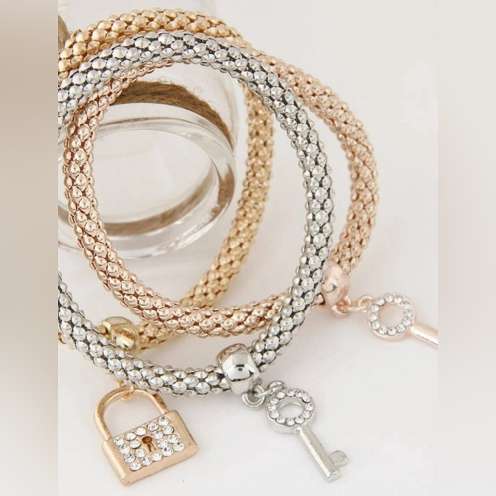 Set of 3 Charm Bracelets - Picture 2 of 4